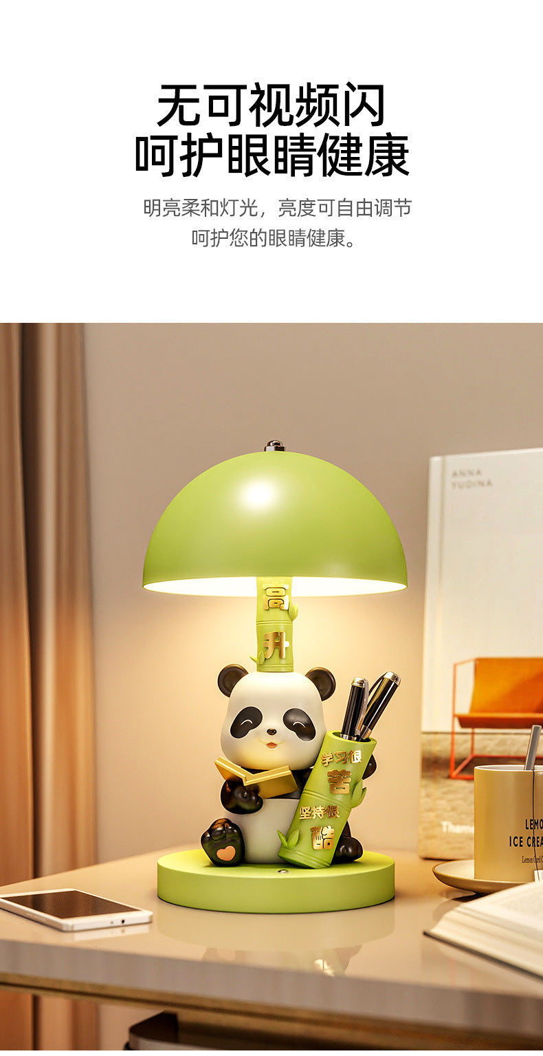 Panda Rechargeable Table Lamp Three Colors Bedside Lamp Bedroom Bedside Desk Desktop High-end Decorations Housewarming Gifts