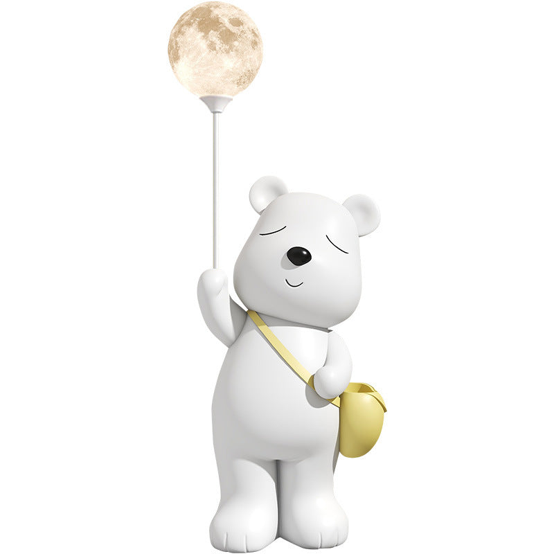 Cute Polar Bear Large Floor Ornament for Living Room TV Cabinet Entrance Welcome Decoration Violent Bear