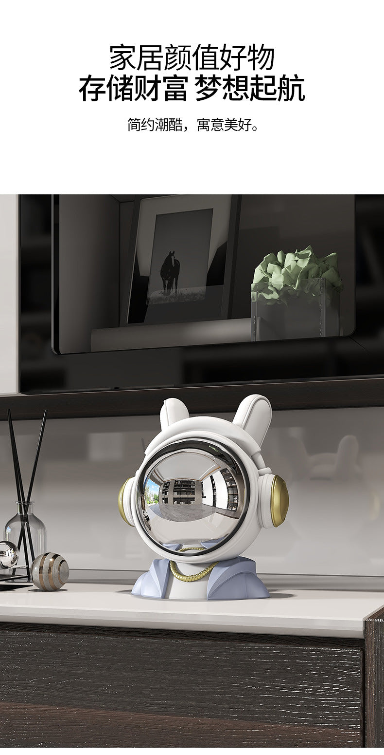 Astronaut Sitting Posture Ornament for Living Room, Bookshelf, Entryway, High-End Decorative Piece, Creative Bookend, Birthday Gift