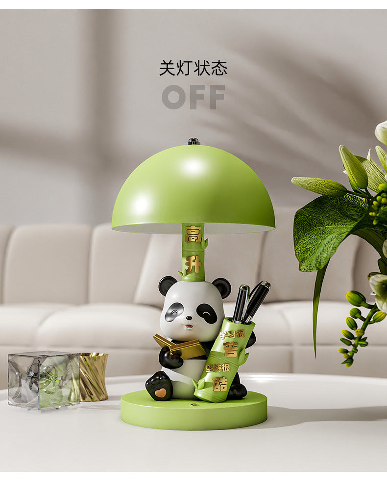 Panda Rechargeable Table Lamp Three Colors Bedside Lamp Bedroom Bedside Desk Desktop High-end Decorations Housewarming Gifts