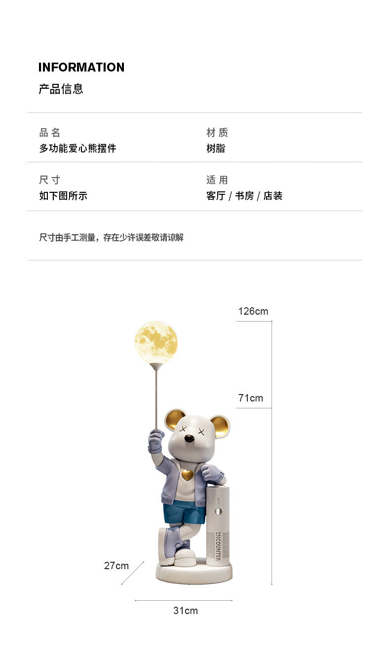 Violent Bear Ornament Living Room TV Cabinet Sofa Large Floor Decoration Piggy Bank Bluetooth Speaker Housewarming Gift
