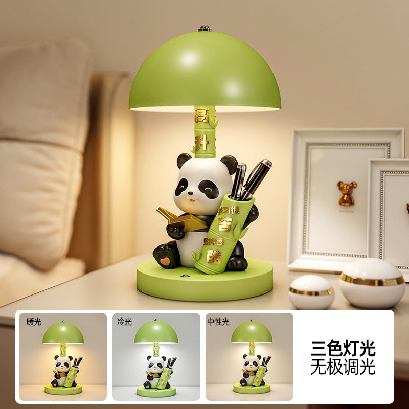 Panda Rechargeable Table Lamp Three Colors Bedside Lamp Bedroom Bedside Desk Desktop High-end Decorations Housewarming Gifts