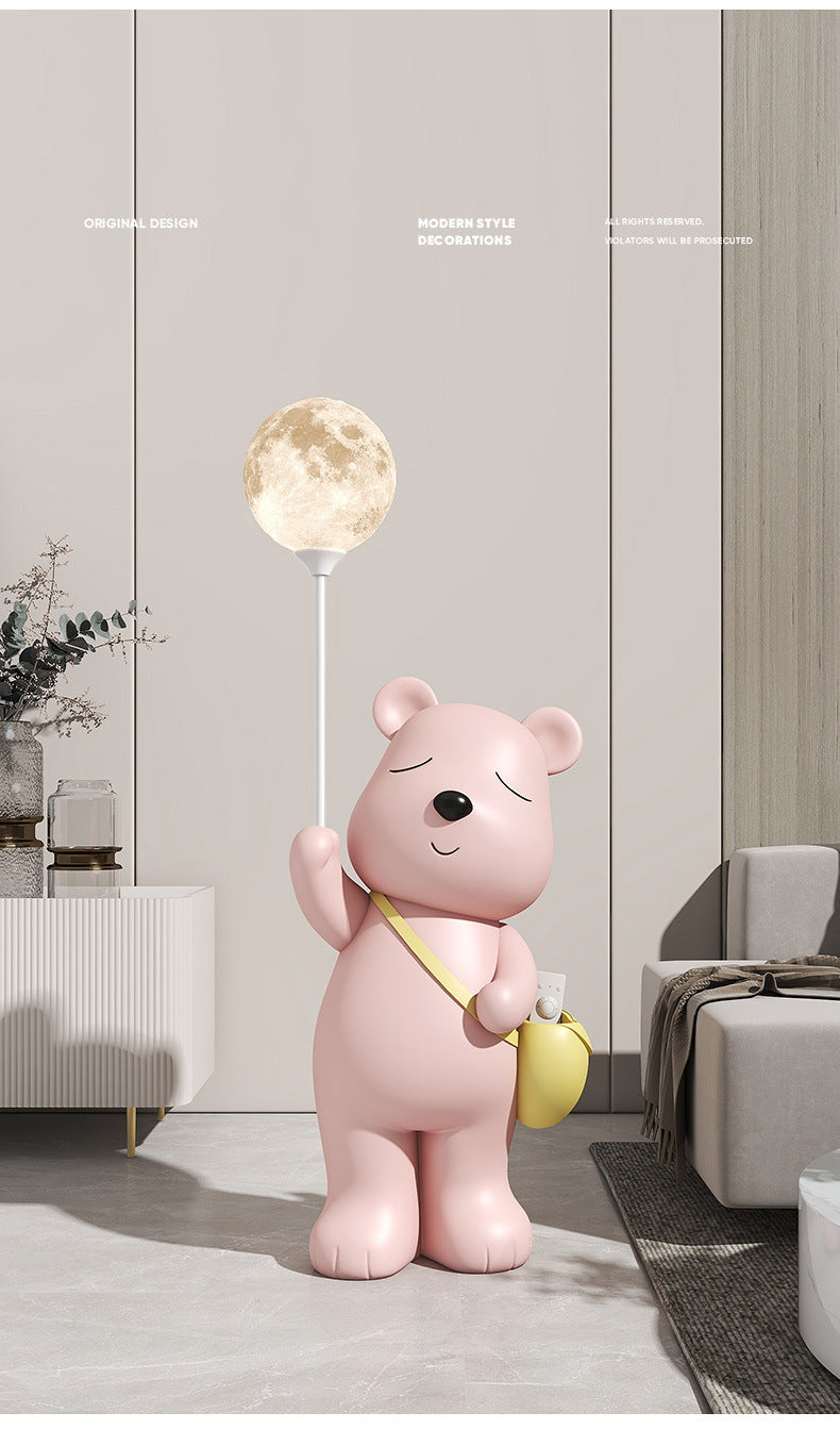 Cute Polar Bear Large Floor Ornament for Living Room TV Cabinet Entrance Welcome Decoration Violent Bear