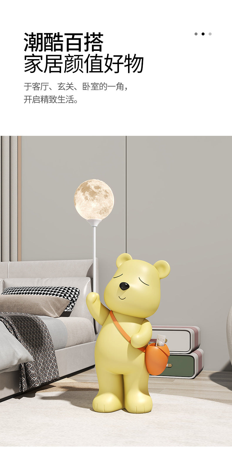 Cute Polar Bear Large Floor Ornament for Living Room TV Cabinet Entrance Welcome Decoration Violent Bear