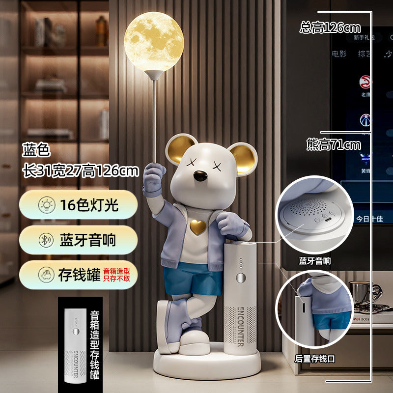 Violent Bear Ornament Living Room TV Cabinet Sofa Large Floor Decoration Piggy Bank Bluetooth Speaker Housewarming Gift
