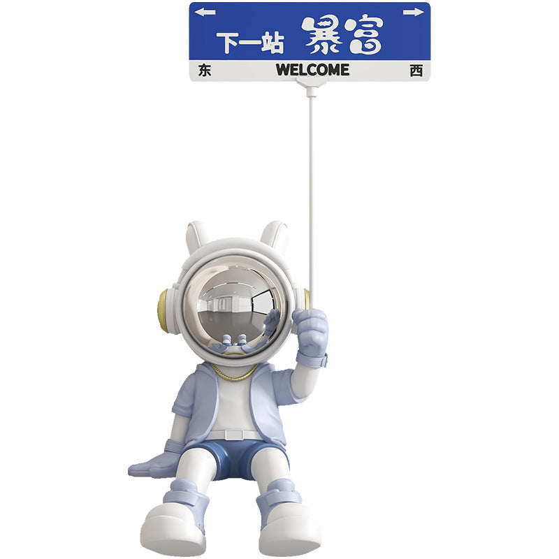 Astronaut Sitting Figurine Living Room TV Cabinet Large Entrance Floor Decoration Money Box Bluetooth Speaker