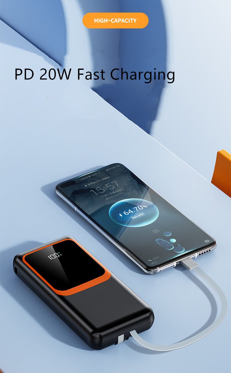2025 New BHD ODM Powerbank Battery Charger 50000mah PD22.5W Dual-Direction Fast Charging Power Battery Box 10000mah