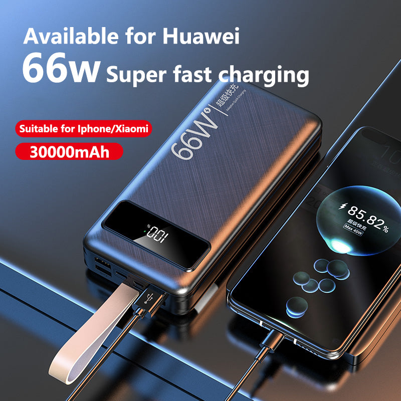 High Quality Power Supply Fast Quick Charge T158 Powerbank for Smart Phone Portable 30000mAh Power Battery for Travel Camping