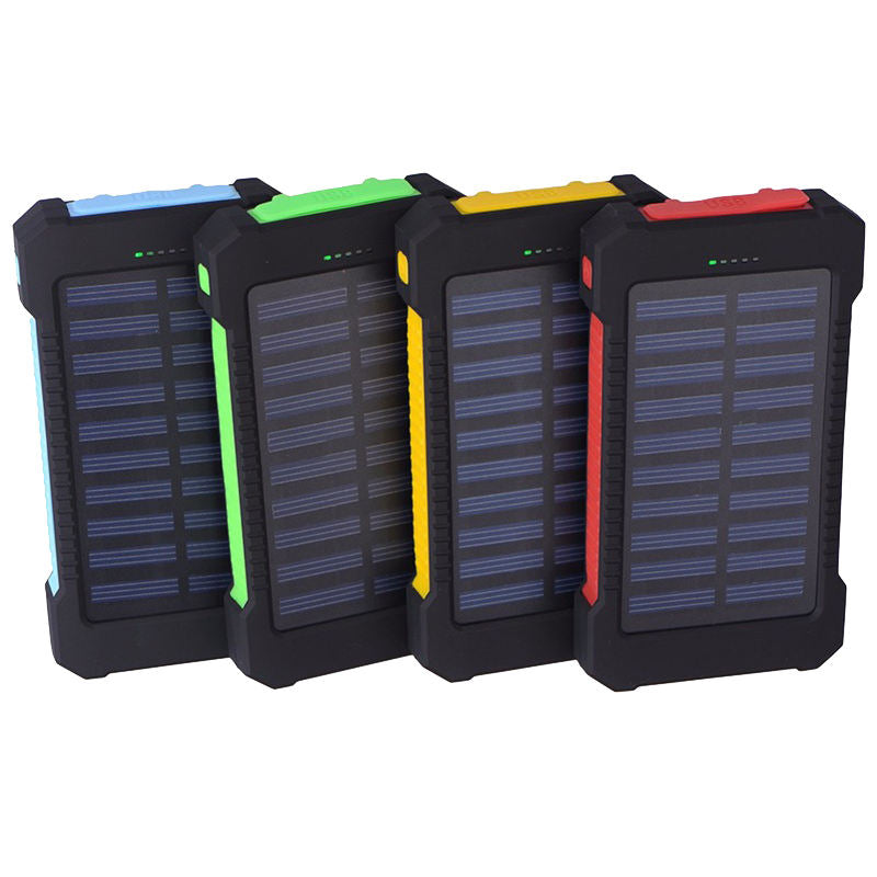 Waterproof Outdoor Solar Power Bank 10000mAh Dual USB Travel Outdoor Solar Mobile Phone Charger Solar Powerbanks for Camping