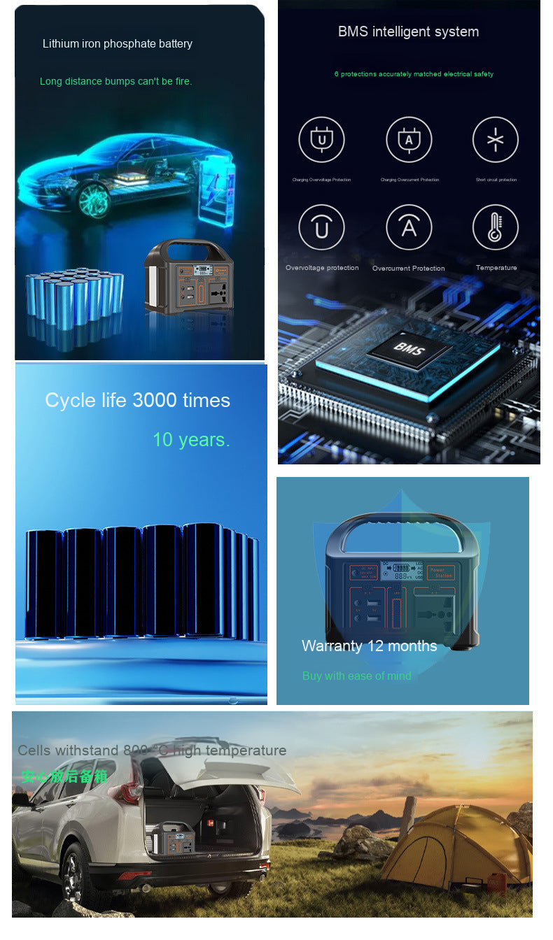 CE Certified 100W Portable Power Supply LED Display Manufacturer Supply Solar Panel Outdoor Power Bank Featuring MPPT Controller