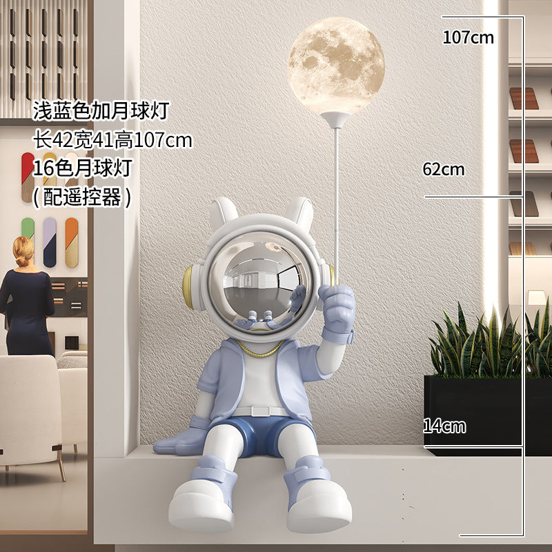 Astronaut Sitting Figurine Living Room TV Cabinet Large Entrance Floor Decoration Money Box Bluetooth Speaker
