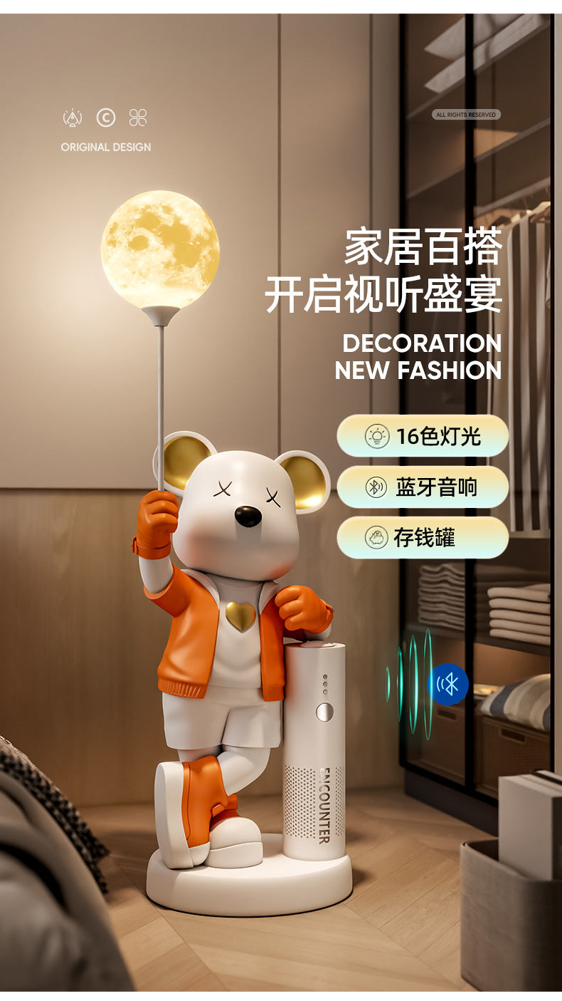 Violent Bear Ornament Living Room TV Cabinet Sofa Large Floor Decoration Piggy Bank Bluetooth Speaker Housewarming Gift