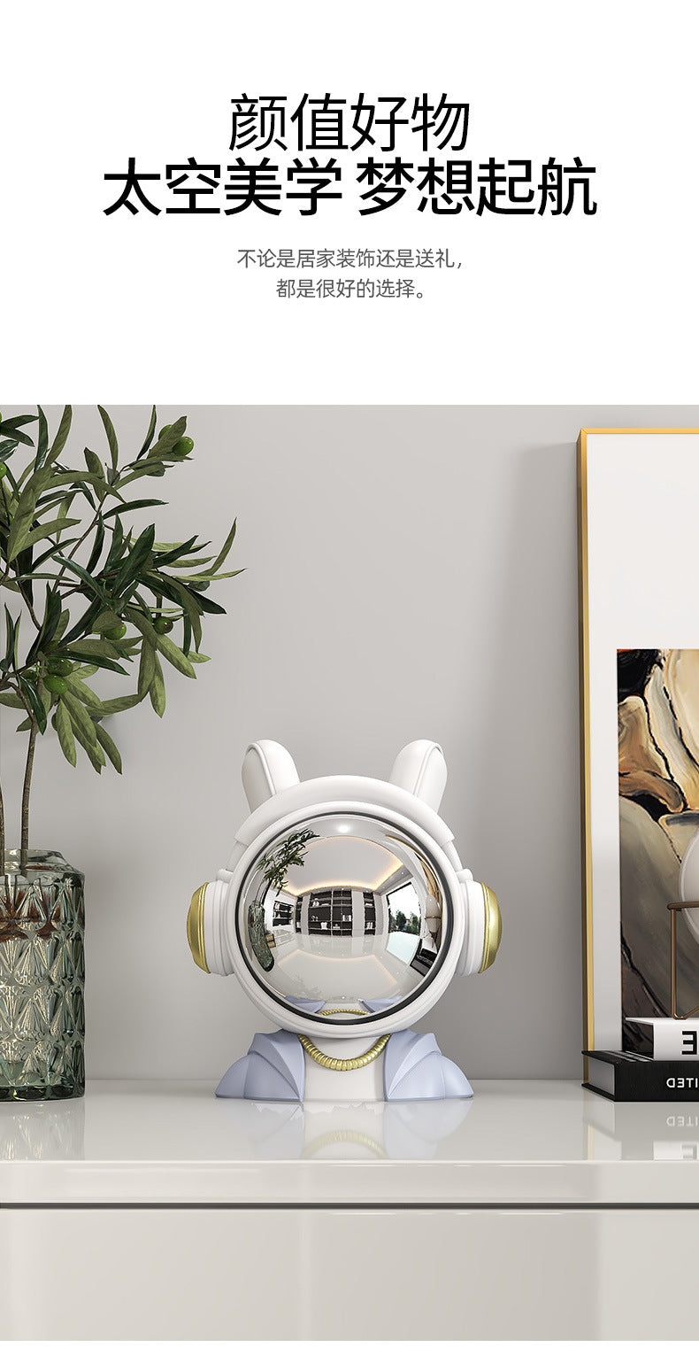 Astronaut Sitting Posture Ornament for Living Room, Bookshelf, Entryway, High-End Decorative Piece, Creative Bookend, Birthday Gift