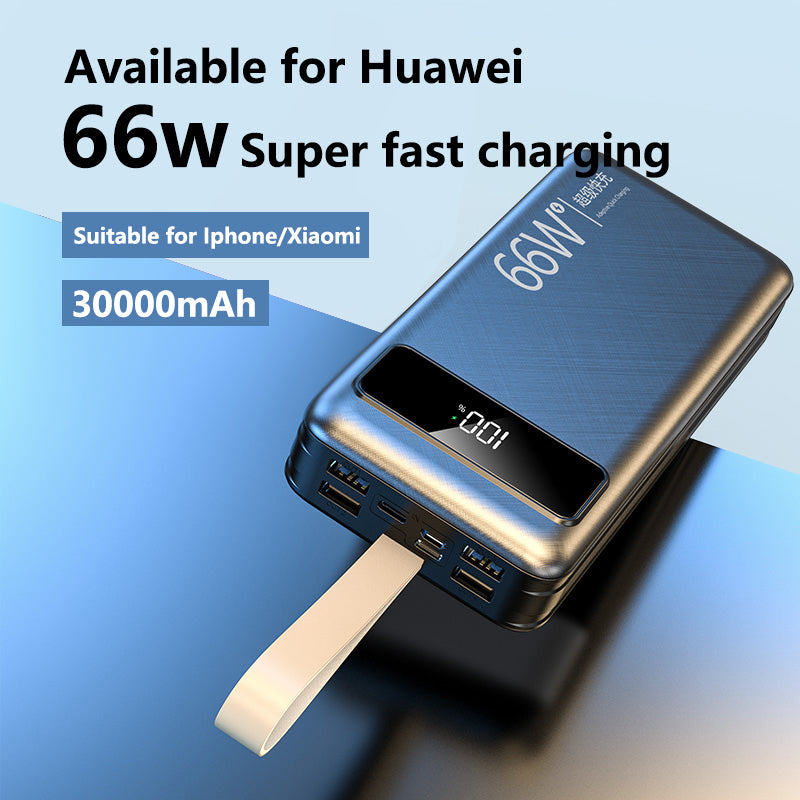 High Quality Power Supply Fast Quick Charge T158 Powerbank for Smart Phone Portable 30000mAh Power Battery for Travel Camping