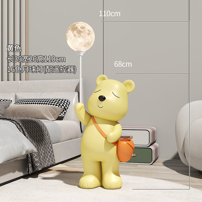 Cute Polar Bear Large Floor Ornament for Living Room TV Cabinet Entrance Welcome Decoration Violent Bear
