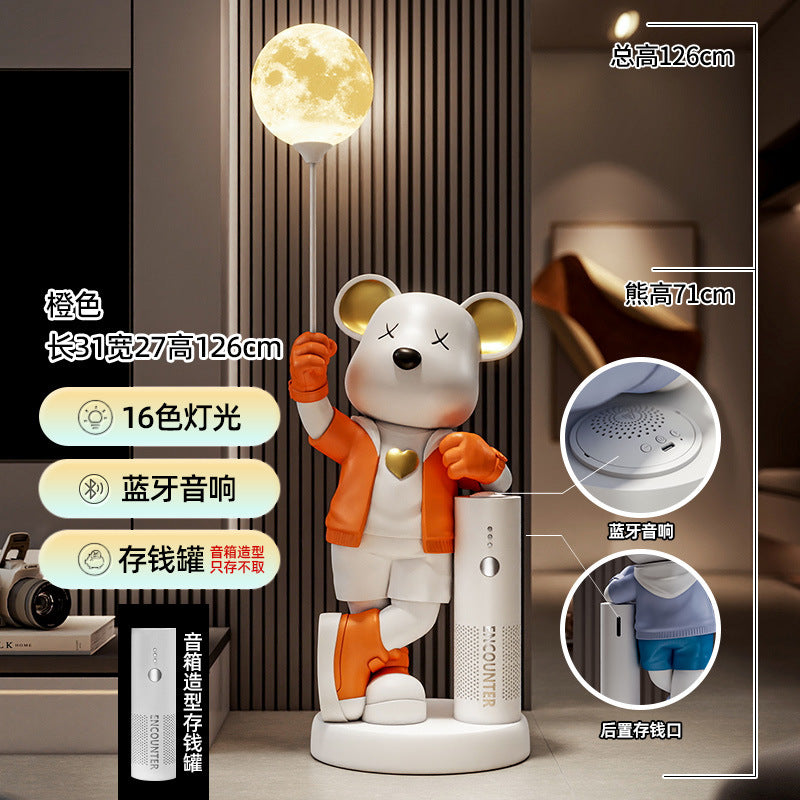 Violent Bear Ornament Living Room TV Cabinet Sofa Large Floor Decoration Piggy Bank Bluetooth Speaker Housewarming Gift