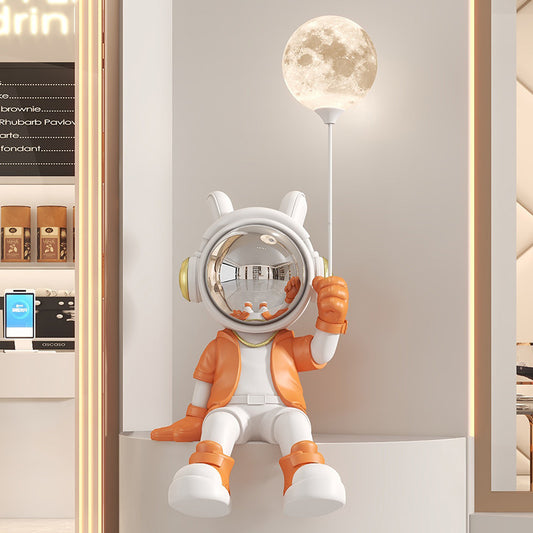 Astronaut Sitting Figurine Living Room TV Cabinet Large Entrance Floor Decoration Money Box Bluetooth Speaker