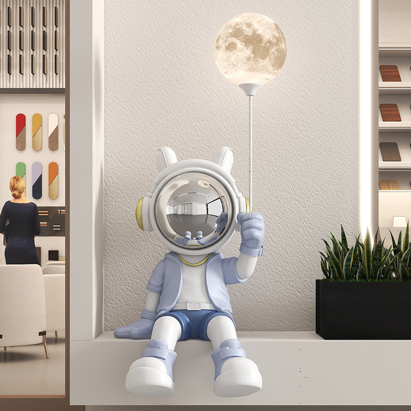 Astronaut Sitting Figurine Living Room TV Cabinet Large Entrance Floor Decoration Money Box Bluetooth Speaker