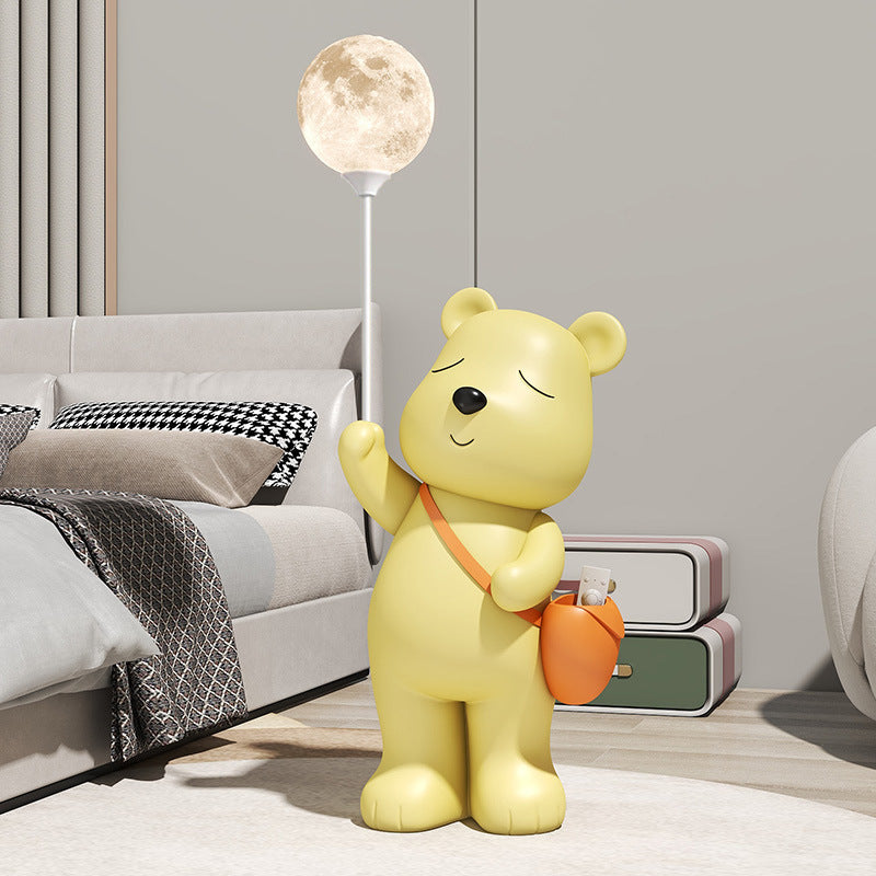 Cute Polar Bear Large Floor Ornament for Living Room TV Cabinet Entrance Welcome Decoration Violent Bear