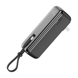 2025 New 5000mAh Portable Battery Charger 3 1 Power Banks Wall Charger Fast Type C Cable Display Feature Fast Charging Function