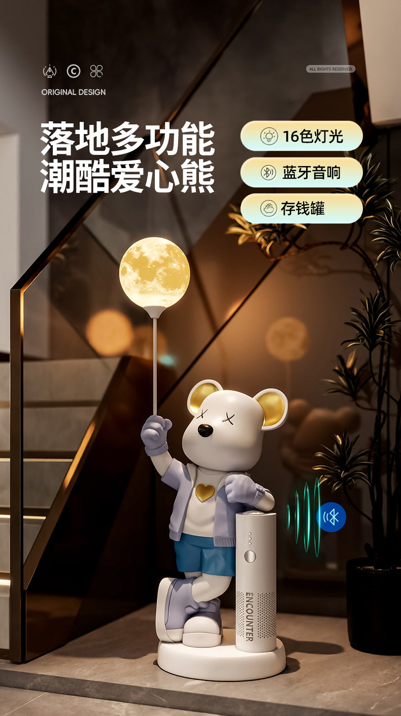 Violent Bear Ornament Living Room TV Cabinet Sofa Large Floor Decoration Piggy Bank Bluetooth Speaker Housewarming Gift