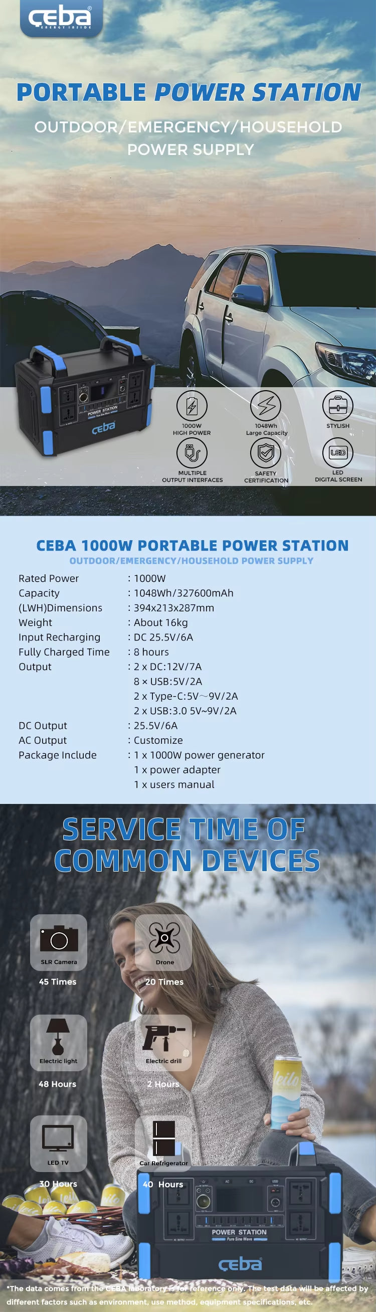 Outdoor 110v 220v Lifepo4 Lithium Ion Cell High Capacity Portable Solar Power Station 500w Camping Power Bank