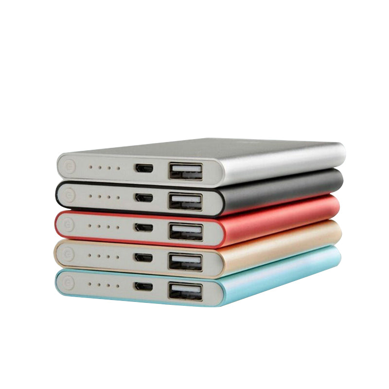 Portable 10000mAh Power Bank with Logo OEM Mini USB Charging Slim CE Certified 5V 1A Universal Charging for Mobile Phones
